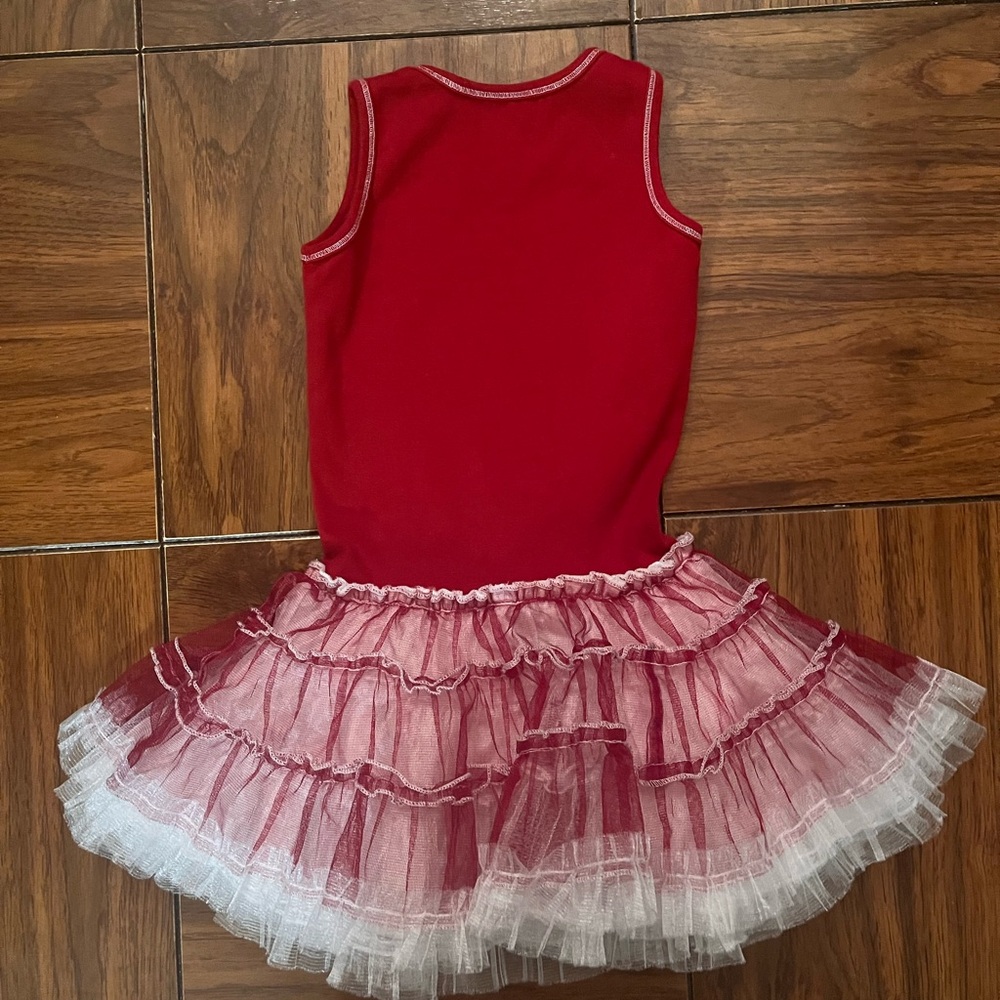 Ooh! La la! Couture Red and White Girls Dress - Picture 3 of 5